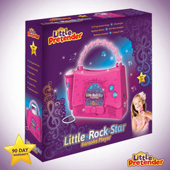 Kids Karaoke Machine for Girls - Little Rock Star Music Player - 10 Programmed Songs - iPod Holder - AUX Cable and Batteries Included
