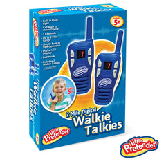 Little Pretender Walkie Talkies for Kids, 2 Mile Range, 3 Channels, Built in Flash Light